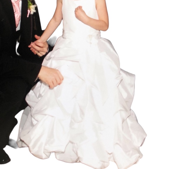 Designer Exquisite White Flower Girl Dress 3 - Picture 14 of 16